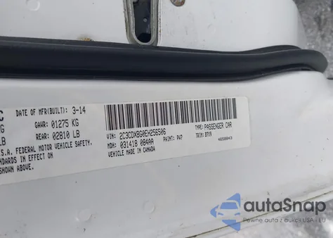 2014 Dodge Charger Se из США, поврежденный, VIN 2C3CDXBG0EH256506